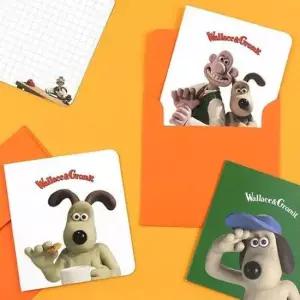 [문구] 월레스그로밋 카드 봉투 세트 1P 감사 축하 편지지