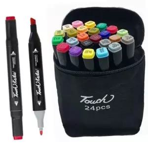 [문구] 그림사인펜 디자인 드로잉 풍부한색채 듀얼헤드 트윈마커펜 즐거운