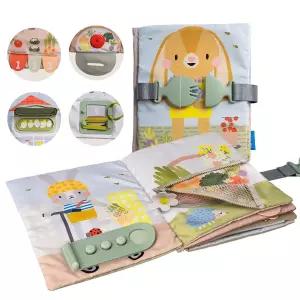Taf Toys 1-3세 유아용 Busy Book - 몬테소리 액티비티 북 12가지 감각 학습 활동 놀이를 통해 소근육 운동