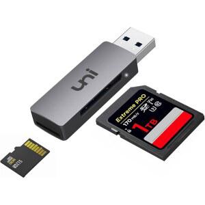 [미국배송] 유니 SD 카드 리더 USB 3.0 어댑터 고속 마이크로 메모리 지원 /MICRO /TF /SDHC /SDXC /MMC /UHS-I MAC WIN LINUX PC 노트북 크롬북 카메라 호환