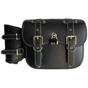 할리 오토바이 가죽사이드백 바이크 리어백 레트로 가죽