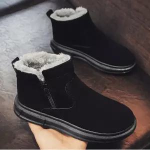 남성 겨울 스웨이드 방한 털부츠 옆지퍼 기모신발 MFC9+9NuQ