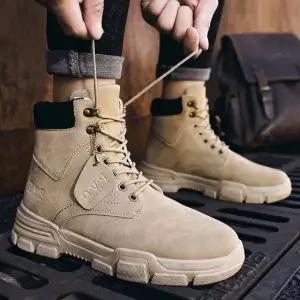 남성 사막화 하이탑 워커 웰트화 남자 미들부츠 2컬러 웰트화