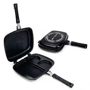 [하프클럽/브이와이]요리 분리 가능 코팅 양면판 양면팬 4중 3구