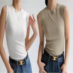 여자 기본 이너 반목 라운드넥 민소매 나시티 슬림핏