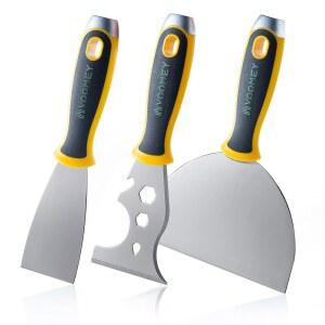 [미국배송] 부미 퍼티 나이프 세트 3팩 스테인리스 스틸 페인트 스크래퍼 및 스패클 드라이월 도구로 벽지 제거 수리 페인팅 프로젝트에 사용할 수 있습니다