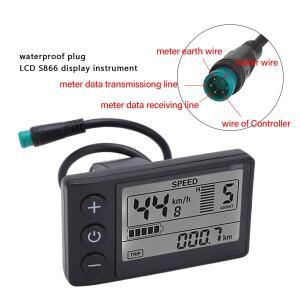 S866 스마트 LCD 디스플레이 미터 전기 자전거 24/36/48V 제어 패널 방수 플러그 리튬 배터리 개조 액세서