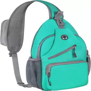 남성용 자볼토 슬링백 크로스바디 숄더 백팩 가슴 가방 여행용 하이킹 데이팩