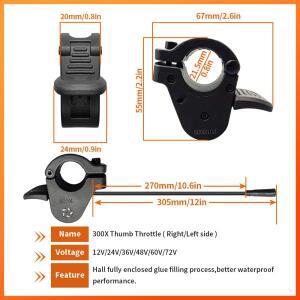 Ebike 엄지 스로틀 BAFANG 300X 3PIN  스로틀 12V 24V 36V 48V 60V 72V 전기 자전거 가속기