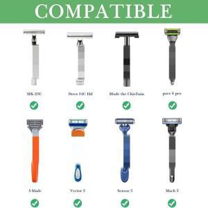 1 Pc 안전 면도기 스탠드 기본 알루미늄 합금 남성용 면도 스탠드 욕실 수조 금속 수동 수염 면도기 홀더