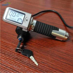 LCD 속도 마일리지 배터리 전압 디스플레이, 전기 스쿠터 산악 자전거용 3 단 스로틀 가속기, 24V, 36V, 48