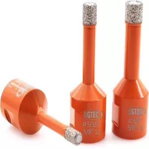 드라이 다이아몬드 코어 드릴 비트 BGTEC 3pcs 6/8/10mm 홀 톱 세트 도자기 타일 세라믹 화강암 대리석