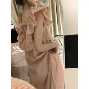 원피스 여성 쉬폰원피스 시폰 잔 펀칭 백프릴 프렌치 로맨틱 admr1