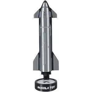니콜라토이 스페이스X 스타쉽 모델 1 200 스케일 LED 조명 및 미스트 기능이 있는 우주 로켓 항공우주