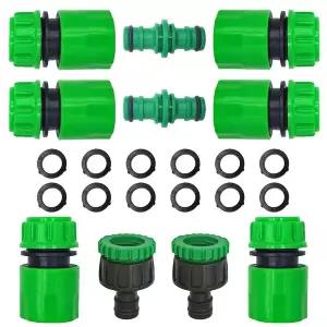 농업용여과기 관수자재  정원 급수 호스 ABS 퀵 커넥터 1/2 엔드 더블 남성 커플 링 조인트 어댑터 파이프