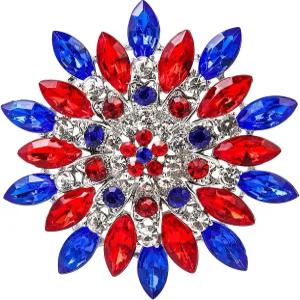 여성 드레스 모자 장식용 컬러풀 라인스톤 크리스탈 해바라기 브로치 핀