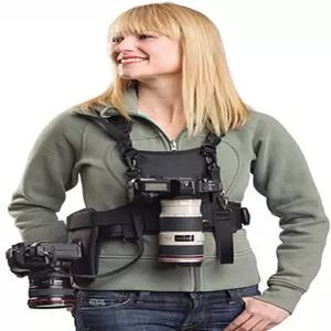 니카마 NC-베스트 듀얼 카메라 캐리어 가슴 하네스 더블 숄더 스트랩 캐논 6D 5D2 5D3 니콘 D800 D810 소니
