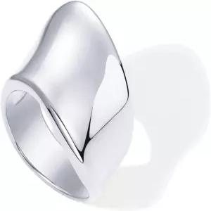 여성용 파보이 14K 골드 도금 청키 스테이트먼트 반지 스테인리스 스틸 저자극 와이드 스태커블