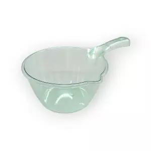 다용도 심플 투명 손잡이형 바가지 (그린)