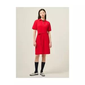 매장정품 빈폴 BEANPOLE LADIES [Essential] 피케 원피스 레드 (BF5471E016) BF5471E016 665989