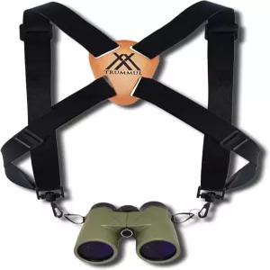 사냥꾼 사진작가와 골퍼를 위한 트럼물 쌍안경 하네스 스트랩 베스트 가슴 블랙