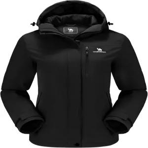 카멜 크라운 여성 방수 스키 재킷 방풍 후드 겨울 코트 따뜻한 이너 야외 하이킹