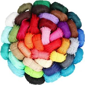윌링티 40 컬러 1mm 왁스 폴리에스터 코드 437 야드 브레이슬릿 스트링 와이어 실로 DIY 팔찌 목걸이 보석