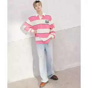 리 LEE[NCT 재민 PICK]맨 릴랙스드핏 페인팅 데님 팬츠 인디고 라이트 LE2601IP38IL 358391