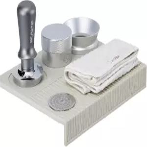 IKAPE 53mm 에스프레소 툴 키트 실버 6-in-1. 변조기 어댑티브 디스트리뷰터 자기 투여 깔때기 퍽 스크린