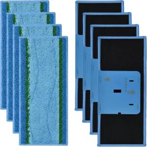 로봇 브라바 제트 M6 6110 6012 6112 6113 얼티밋 걸레용 패드 8팩 업그레이드된 습식 세척 가능한 재사용