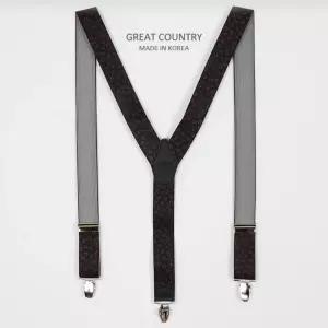 남성 서스펜더 멜빵 플라워 패턴 하객룩 포인트