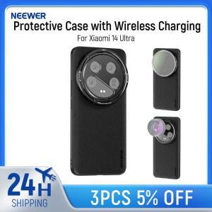Neewer 14 울트라 보호 케이스(무선 충전 포함) 17mm 렌즈 마운트 및 필터 어댑터 Xiaomi 용 TPU + PC