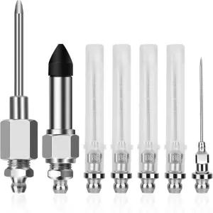 오키어 그리스 건 니들 팁 키트 7개 5개 입 고무 어댑터 1개 디스펜서 베어링 노즐 피팅 인젝터 도구