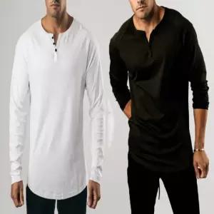 남자 운동복 트레이닝 헬스복 긴팔 머슬핏 면티 2색