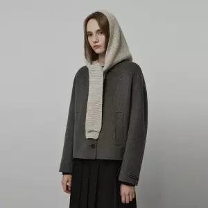 [백화점 정품] 잇미샤 탈착 니팅 후드 핸드메이드 자켓 ITPAHJK810