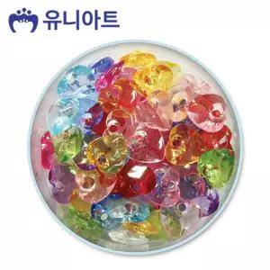 유니아트 5000통 (모양비즈 19번) 크리스탈비즈 (하트 2cm) (P0000BFO)