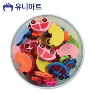 유니아트 5000통 (모양비즈 40번) 나무비즈 (자동차) (P0000CHG)