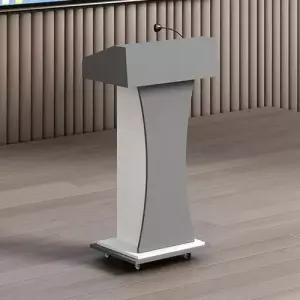교실 결혼식 교회 회의실을 위한 이동식 바닥 스탠드 포디움 - 조절 가능한 높이 프레젠테이션 마이크 휴대
