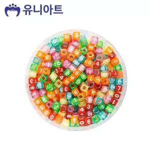 유니아트 5000 모양비즈 58번 투명 비즈숫자 (P0000FEE)