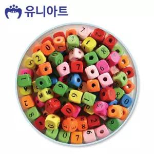 유니아트 5000통 (모양비즈 10번) 나무비즈 (숫자) (P0000BFX)