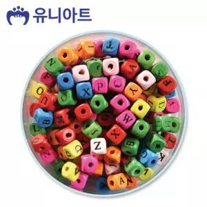 유니아트 5000통 (모양비즈 9번) 나무비즈 (알파벳) (P0000BFY)