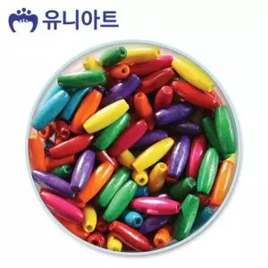 유니아트 5000통 (모양비즈 3번) 나무비즈 (타원-대) (P0000BGE)