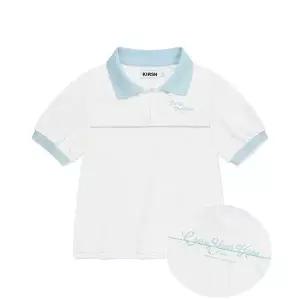 키르시 KIRSH 파이핑 피케 티셔츠 보리 J42C2KRS07IVA