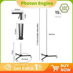 AMBITFUL 71cm-255cm AL250 건 그립 라이트 스탠드 1/4 및 3/8 나사 바퀴 포함 접이식 삼각대 (스튜디오 플