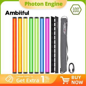 AMBITFUL A2PRO RGB 2500K-8500K 튜브 라이트 풀 컬러 LED 비디오 스틱 내장  배터리 제어 앱