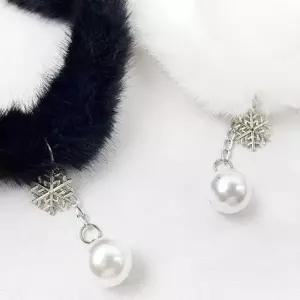 퍼 (별별창고) 눈꽃 진주 초커 쵸커 겨울 마틸다 셀프웨딩 목걸이 시크