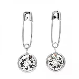 특이한 옷핀 오스트리아정품크리스탈 드롭귀걸이