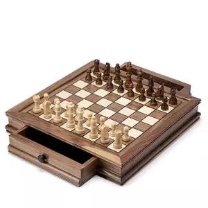 원목 체스판 고급 빈티지 대형 체스 휴대용 보드게임 선물