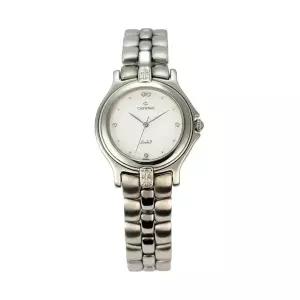 카리타스 다이아몬드 텅스텐 여성 명품 예물 선물 고급 원형 메탈 손목 시계 / C208F 