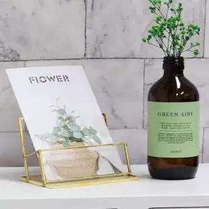 [문구/오피스] 고급 스틸 명함 거치대 1단 비즈니스 홀더 사선 디자인